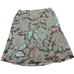 Ann Taylor LOFT Women's Petite Paisley Floral Print A-Line Skirt